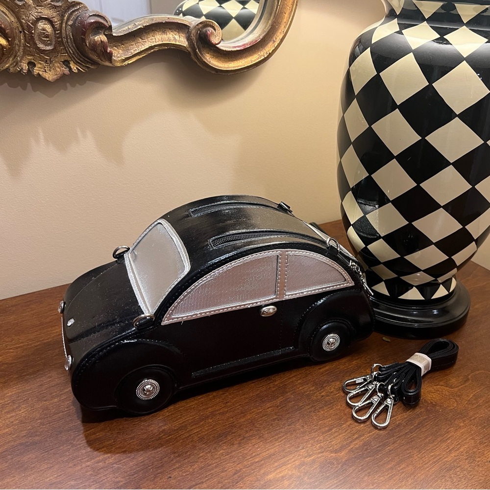VW Volkswagen Beetle Black Bug Purse New Kitsch